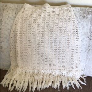 Maeve knitted fringed skirt large
